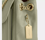 Coach Elodie Crossbody Bag With Quilting - Gold/Pistachio