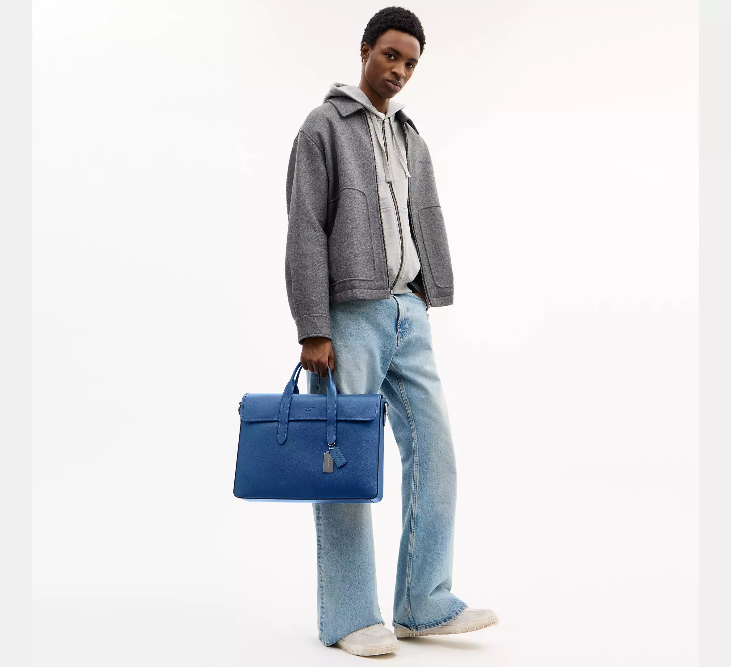 Coach Sullivan Portfolio Brief  - Silver/True Blue