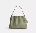 Coach Evelyn Shoulder Bag With Quilting - Gold/Pistachio