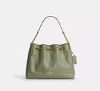 Coach Evelyn Shoulder Bag With Quilting - Gold/Pistachio