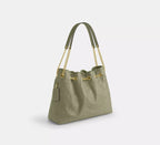 Coach Evelyn Shoulder Bag With Quilting - Gold/Pistachio