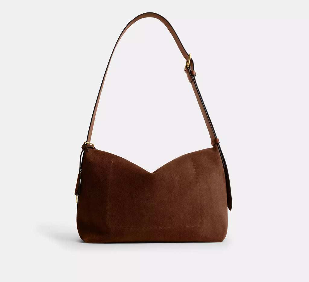Coach Ludlow Messenger Bag  -  suede/Warm Brown