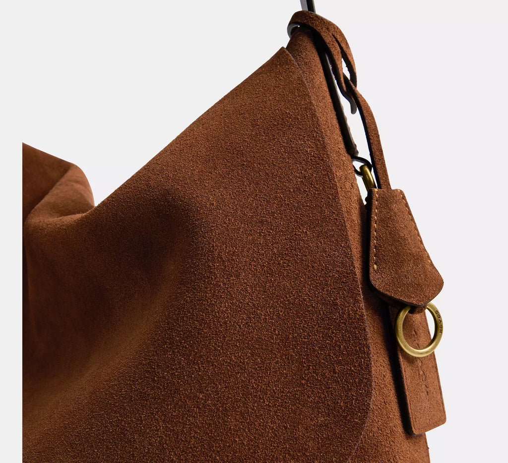 Coach Ludlow Messenger Bag  -  suede/Warm Brown