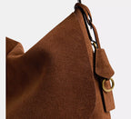 Coach Ludlow Messenger Bag  -  suede/Warm Brown