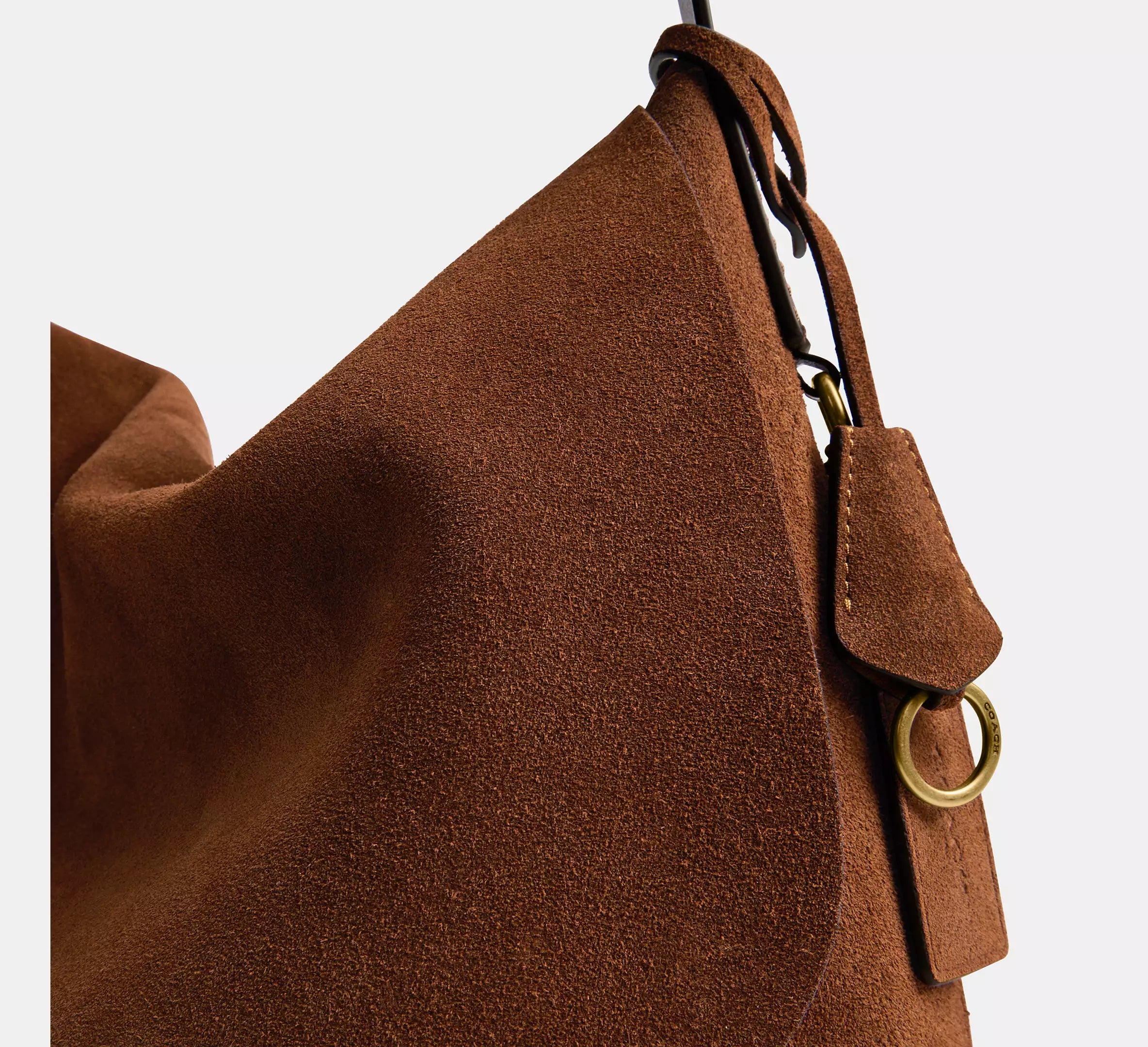 Coach Ludlow Messenger Bag  -  suede/Warm Brown