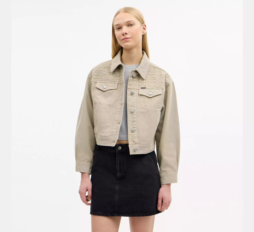 Coach Garment Dyed Denim Jacket  -  Dark Stone