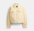 Coach Garment Dyed Denim Jacket  - Straw