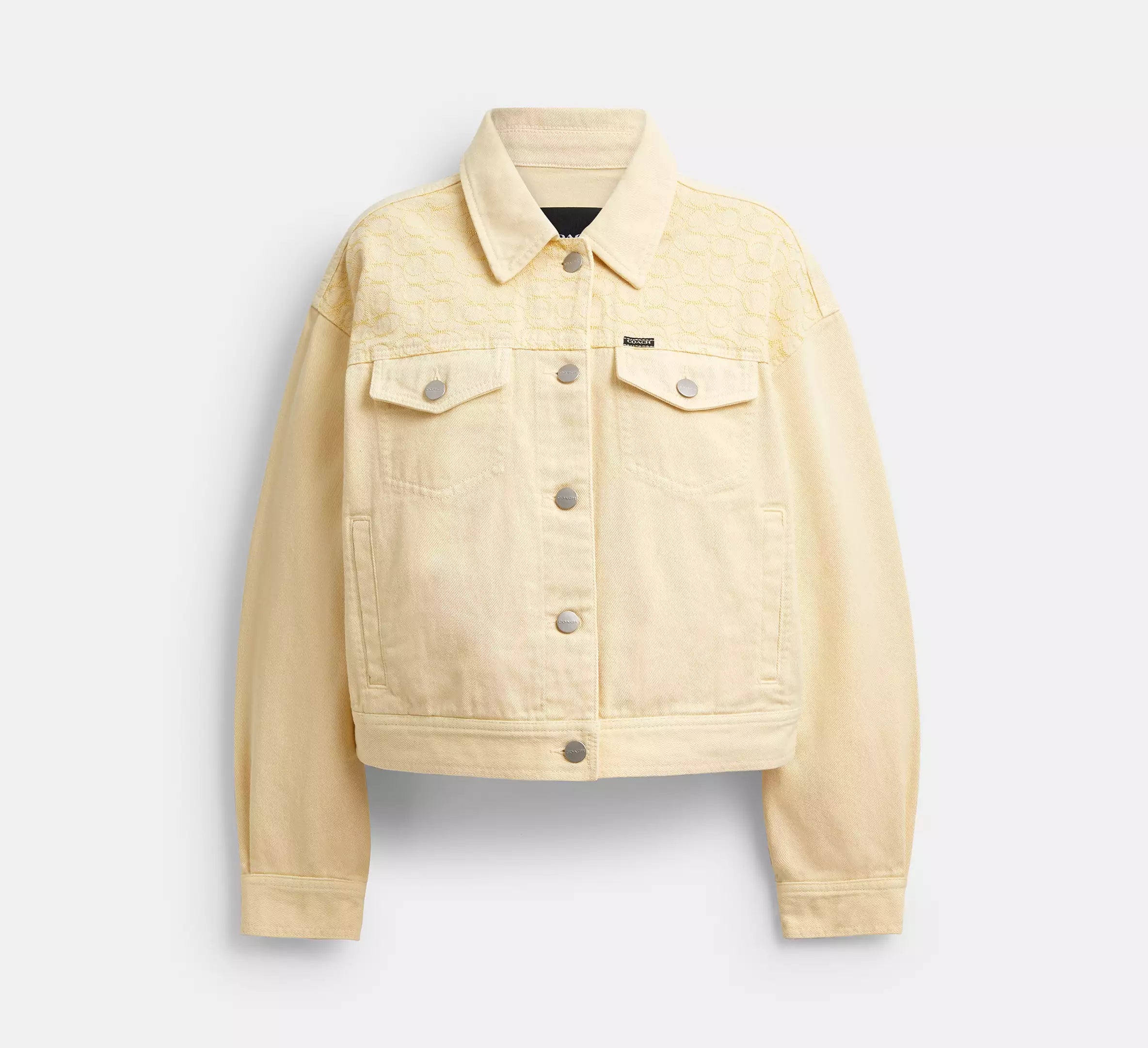 Coach Garment Dyed Denim Jacket  - Straw