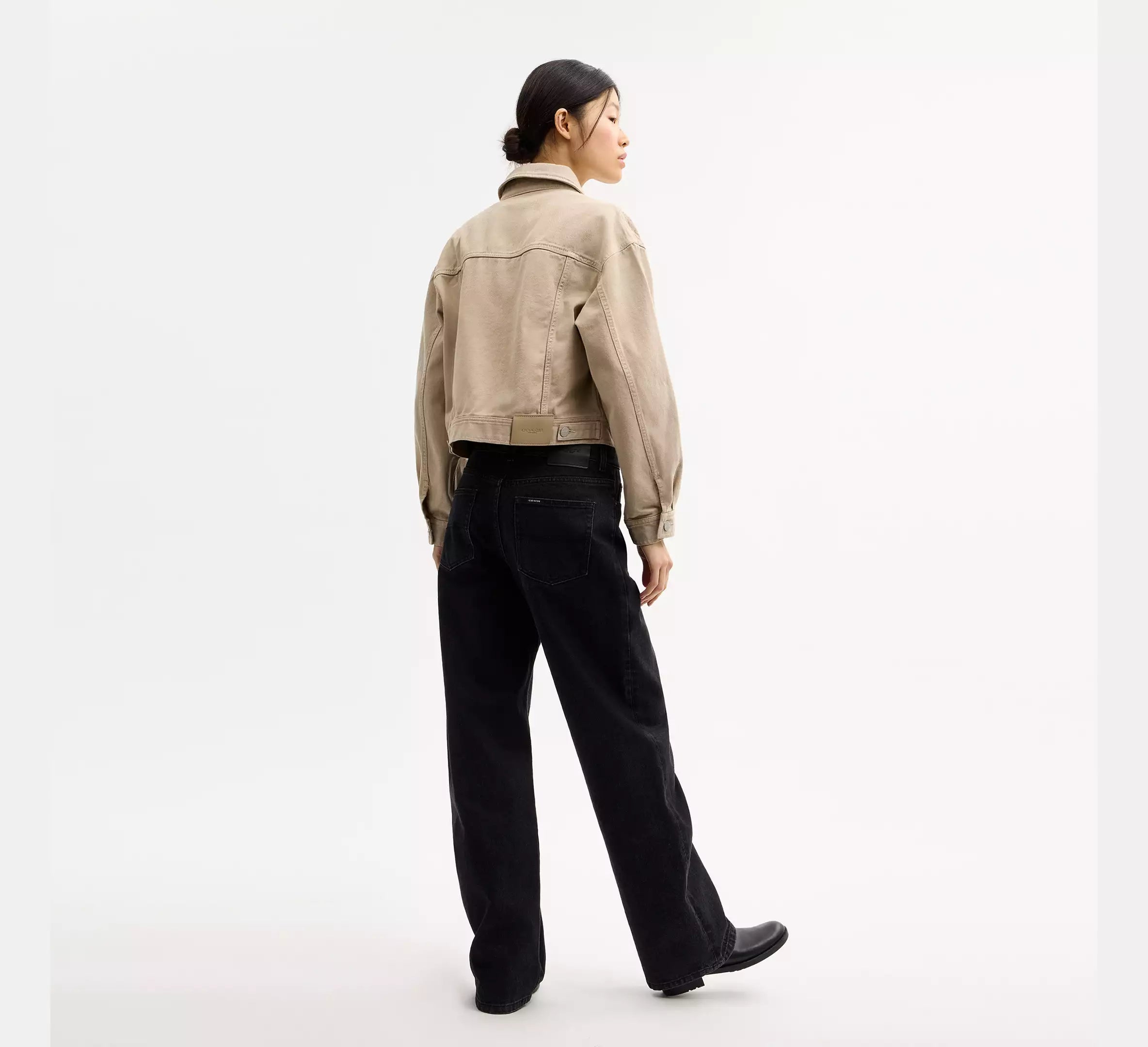 Coach Garment Dyed Denim Jacket  - Straw