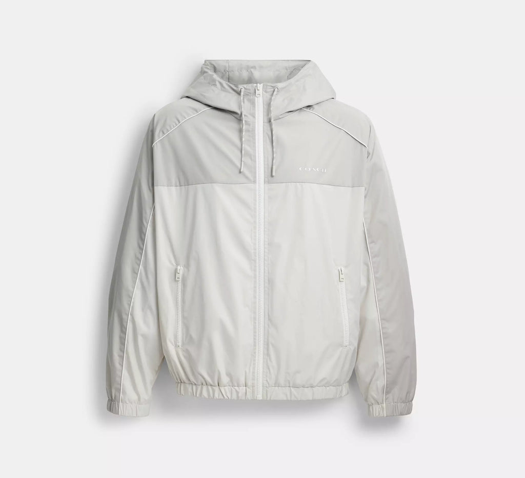 Coach Hooded Windbreaker  -  Dove Multi
