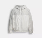 Coach Hooded Windbreaker  -  Dove Multi
