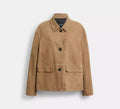 Coach Suede Coat  - Umber