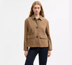 Coach Suede Coat  - Umber