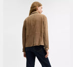 Coach Suede Coat  - Umber