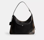 Coach Mott Messenger Bag In Loved Leather  -  Black/Light Tan