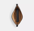 Coach Mott Messenger Bag In Loved Leather  -  Black/Light Tan