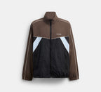 Coach Track Jacket In Recycled  -  Brown/Multi