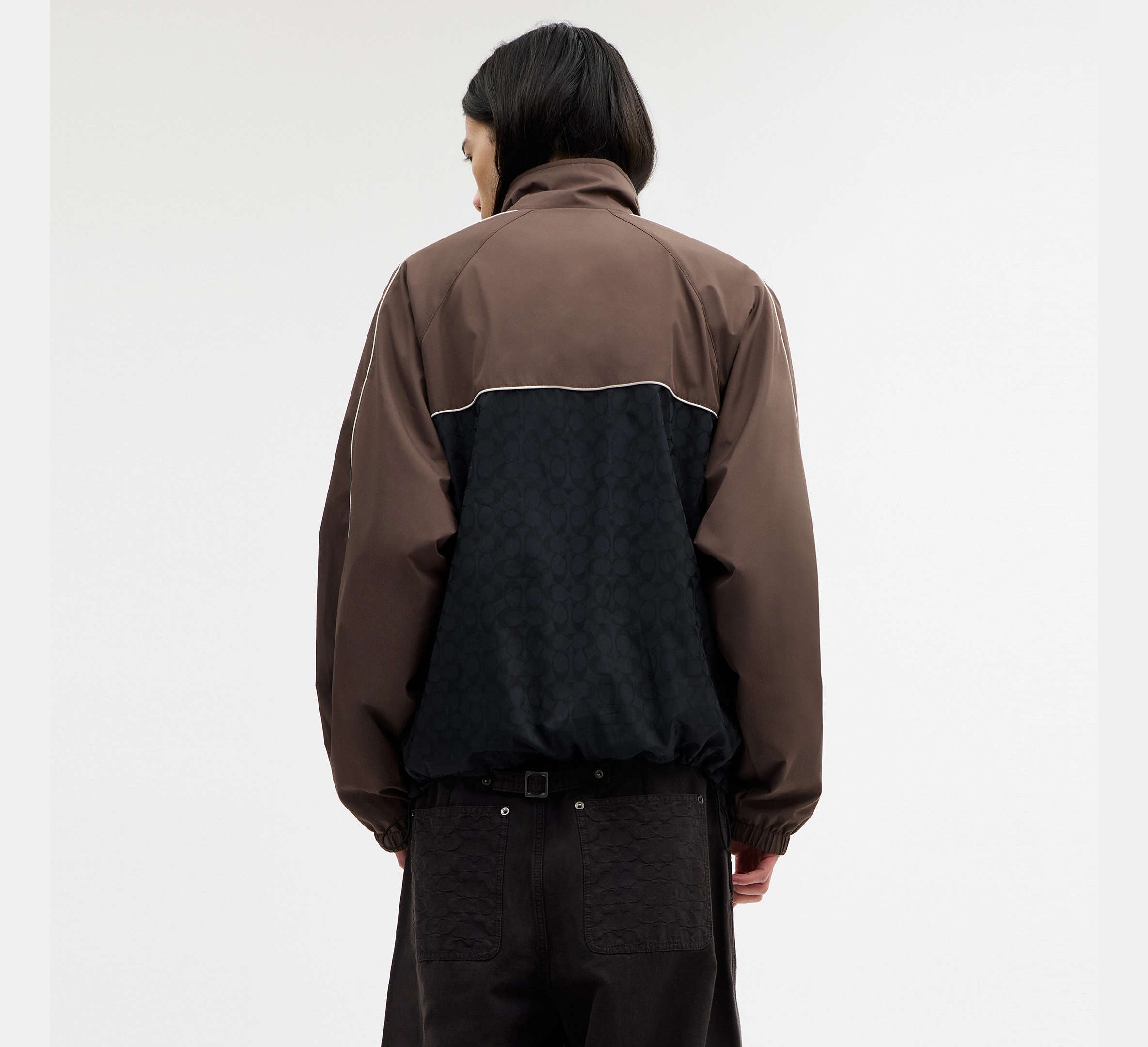 Coach Track Jacket In Recycled  -  Brown/Multi