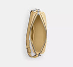 Coach  Nolita 19 With Floral Print And Bow - Silver/Washed Yellow