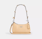 Coach Teri Mini Crossbody Bag With Bows  -  Silver/Light Sand