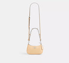 Coach Teri Mini Crossbody Bag With Bows  -  Silver/Light Sand
