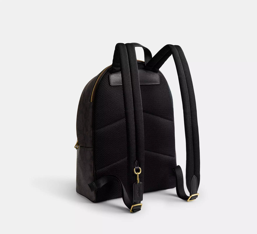 Coach Taylor Small Backpack In Signature  -  Gold/Walnut/Black