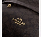 Coach Taylor Small Backpack In Signature  -  Gold/Walnut/Black