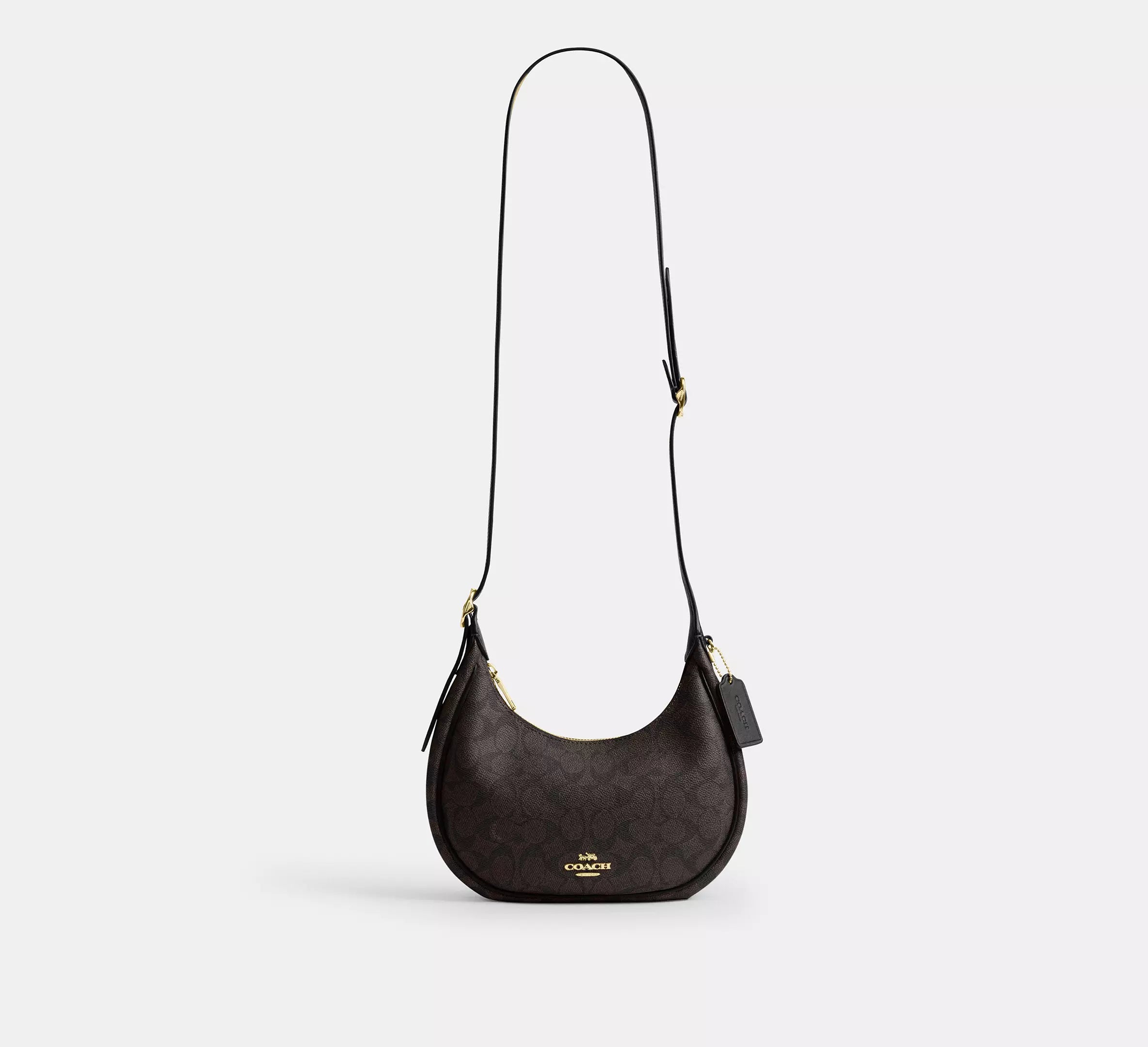 Coach Emily Shoulder Bag In Signature   -  Gold/Walnut/Black