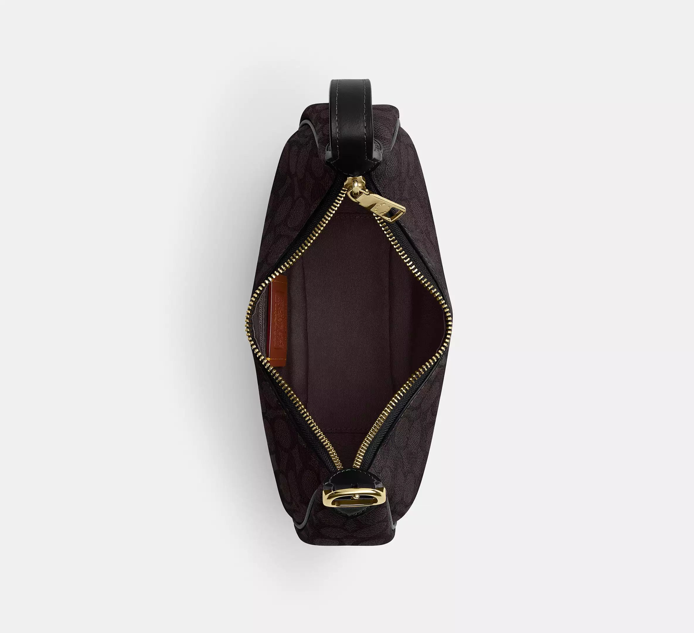 Coach Emily Shoulder Bag In Signature   -  Gold/Walnut/Black