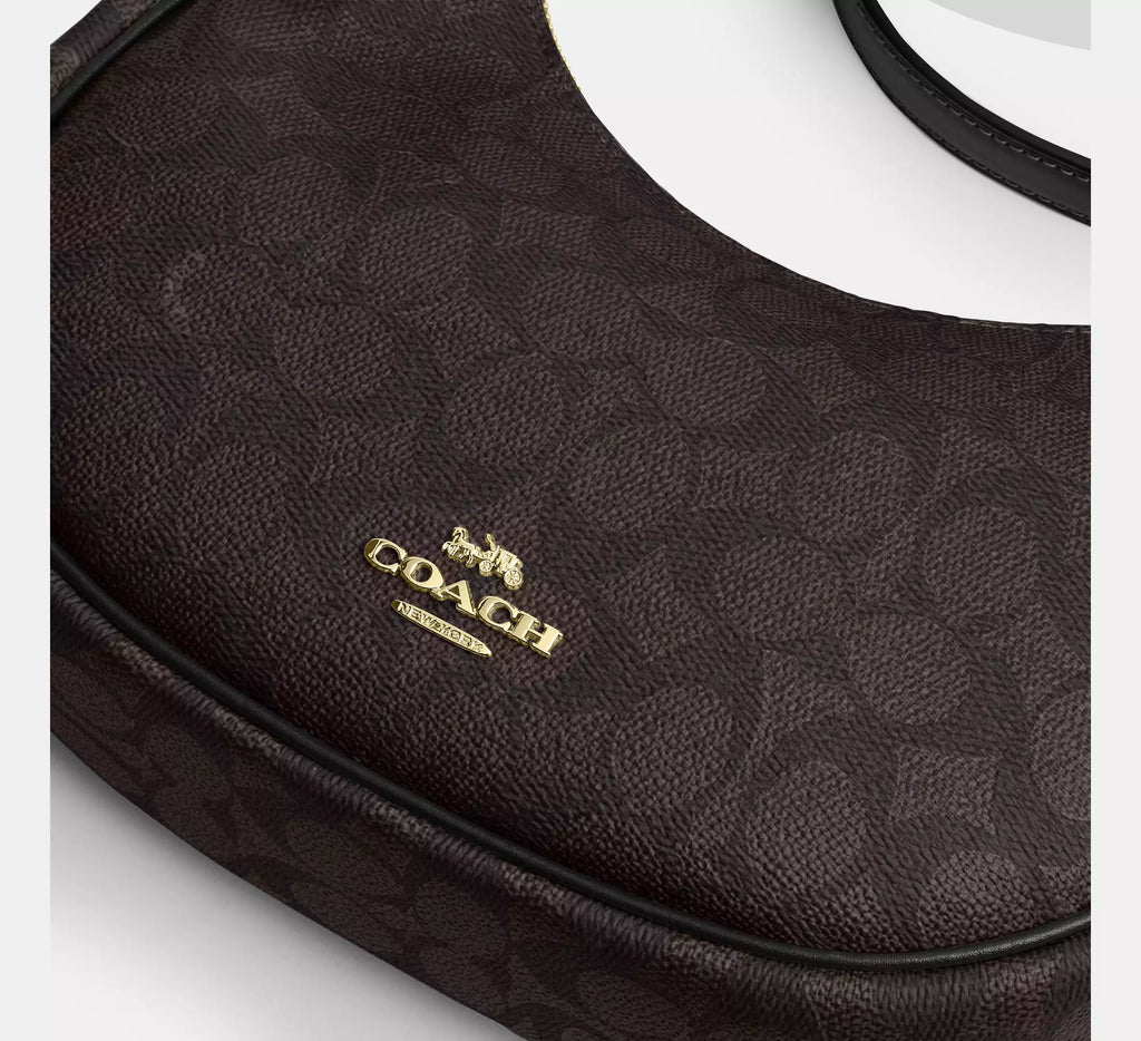 Coach Emily Shoulder Bag In Signature   -  Gold/Walnut/Black