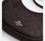 Coach Emily Shoulder Bag In Signature   -  Gold/Walnut/Black