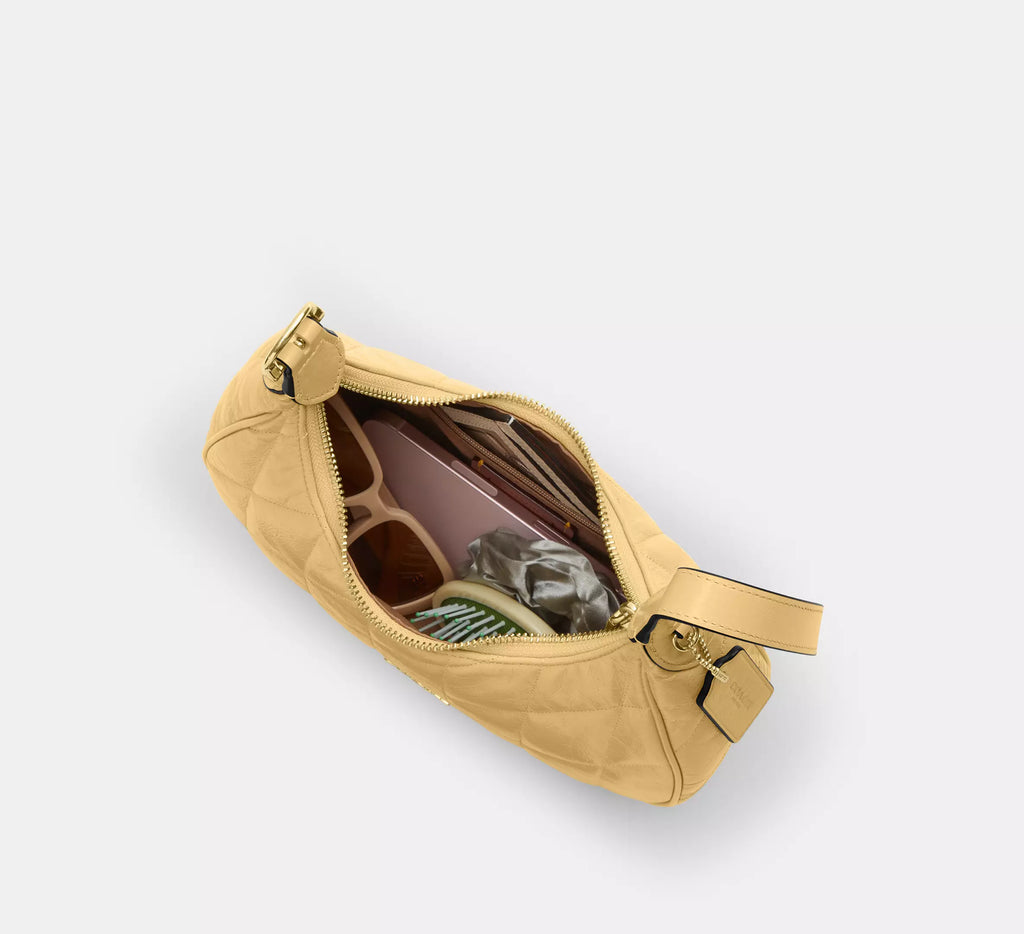 Coach Emily Shoulder Bag With Quilting   -  Gold/Soft Yellow
