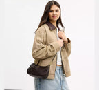Coach Teri Shoulder Bag With Floral Applique - Gold/Maple