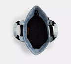 Coach Small Tour Tote Bag In Loved Denim With Charms  - Silver/Light Indigo