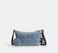 Coach Small Finn Crossbody With Pouch In Loved Signature Denim  - Silver/Light Indigo