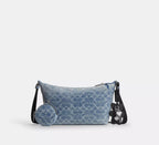 Coach Small Finn Crossbody With Pouch In Loved Signature Denim  - Silver/Light Indigo