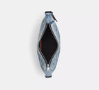 Coach Small Finn Crossbody With Pouch In Loved Signature Denim  - Silver/Light Indigo