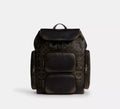 Coach Finn Backpack In Loved Signature  -   Gunmetal/Brown