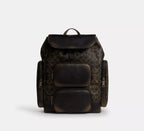 Coach Finn Backpack In Loved Signature  -   Gunmetal/Brown