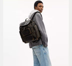 Coach Finn Backpack In Loved Signature  -   Gunmetal/Brown