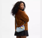 Coach Teri Shoulder Bag In Loved Denim With Charms - denim/Gold/Light Indigo
