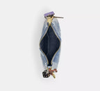 Coach Teri Shoulder Bag In Loved Denim With Charms - denim/Gold/Light Indigo