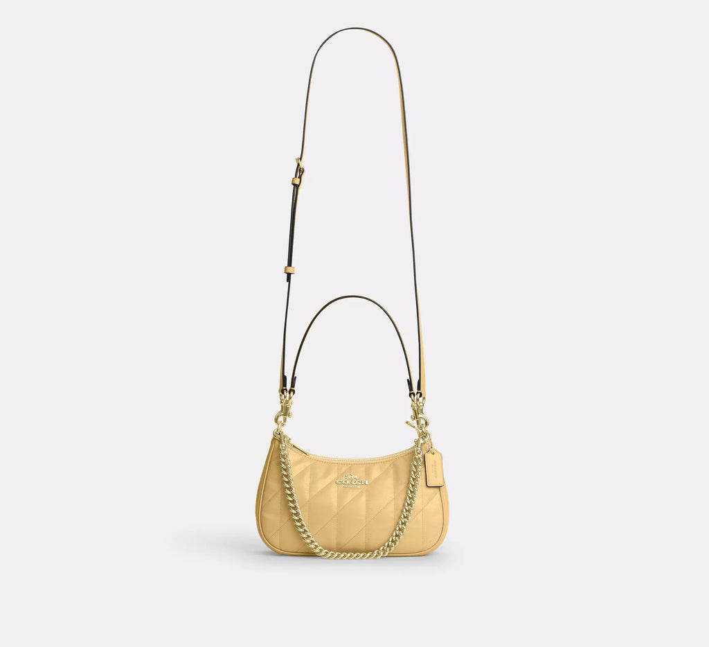 Coach Teri Shoulder Bag With Quilting - Gold/Soft Yellow