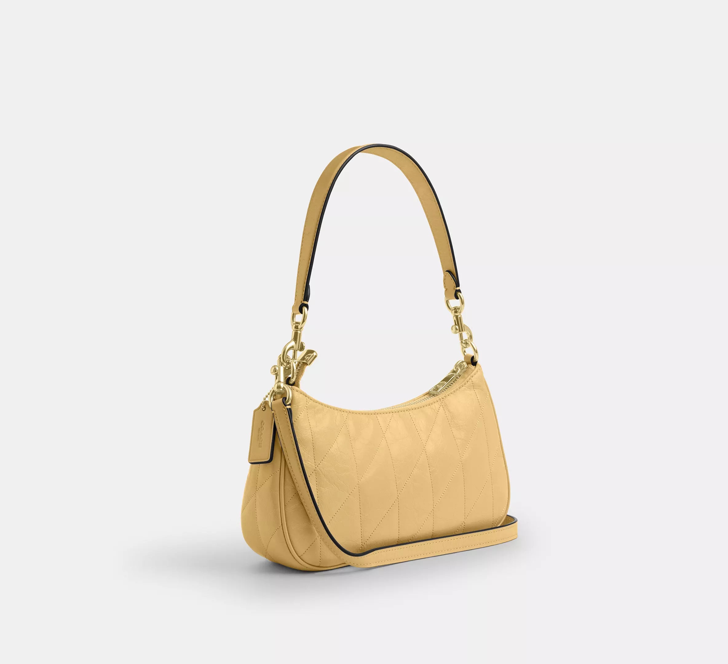 Coach Teri Shoulder Bag With Quilting - Gold/Soft Yellow