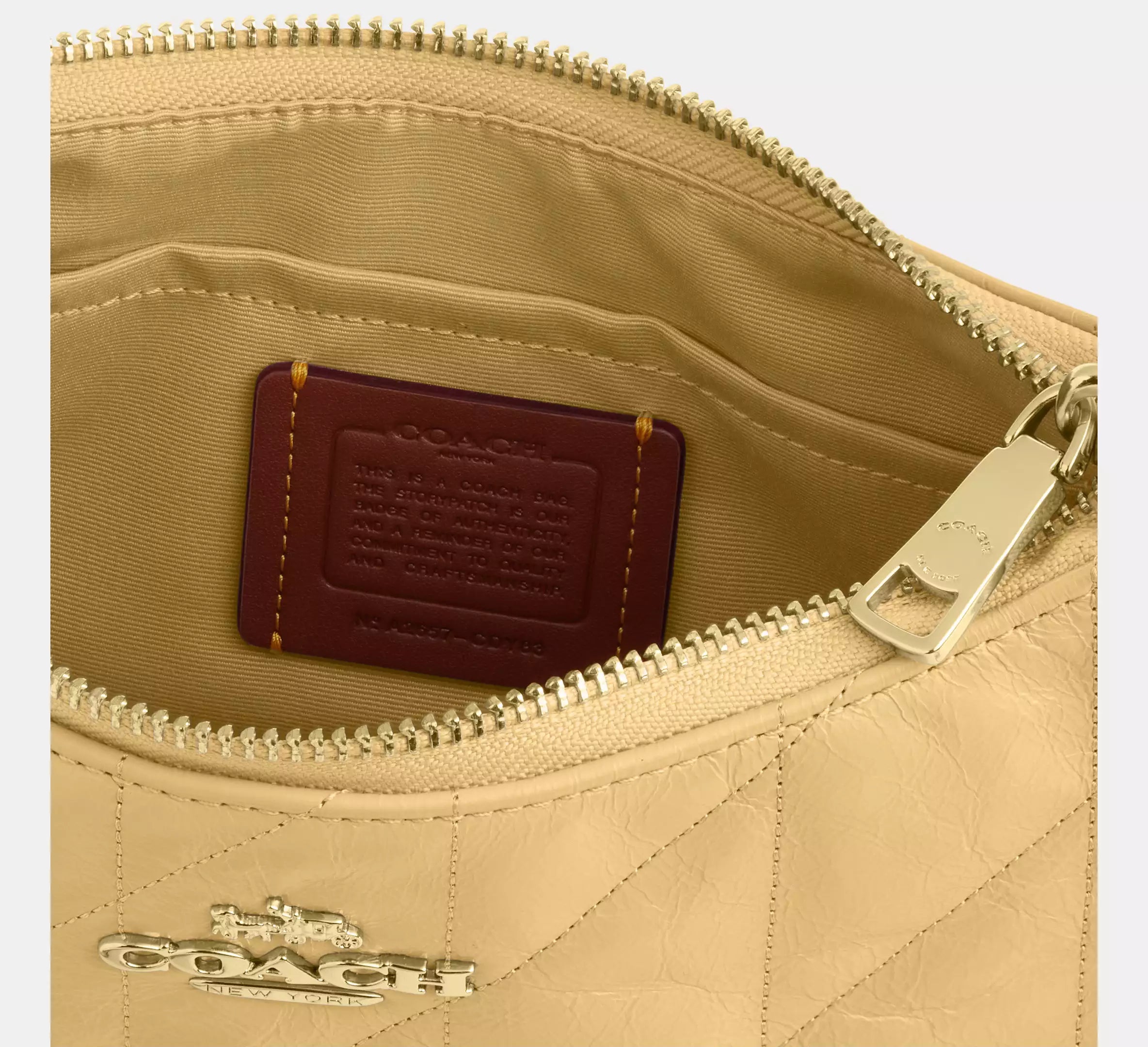 Coach Teri Shoulder Bag With Quilting - Gold/Soft Yellow