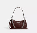 Coach Teri Shoulder Bag With Quilting - Silver/Maple