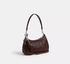 Coach Teri Shoulder Bag With Quilting - Silver/Maple
