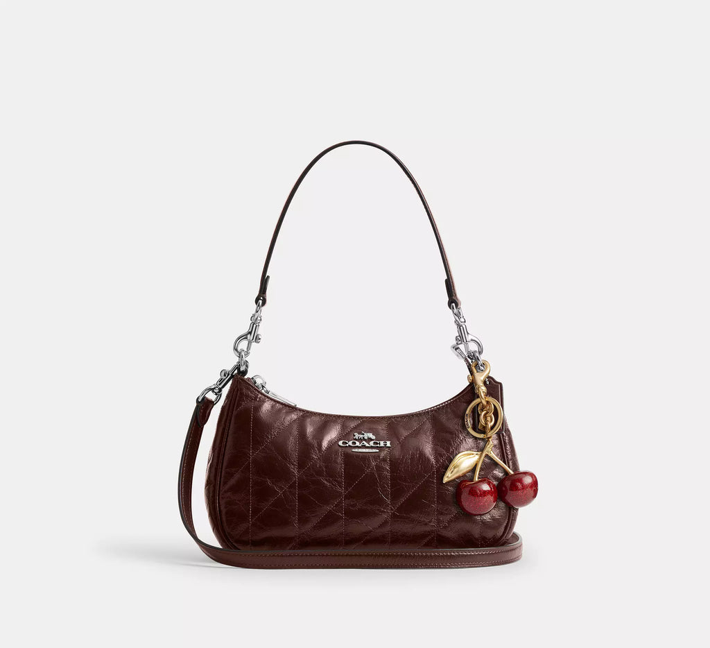 Coach Teri Shoulder Bag With Quilting - Silver/Maple