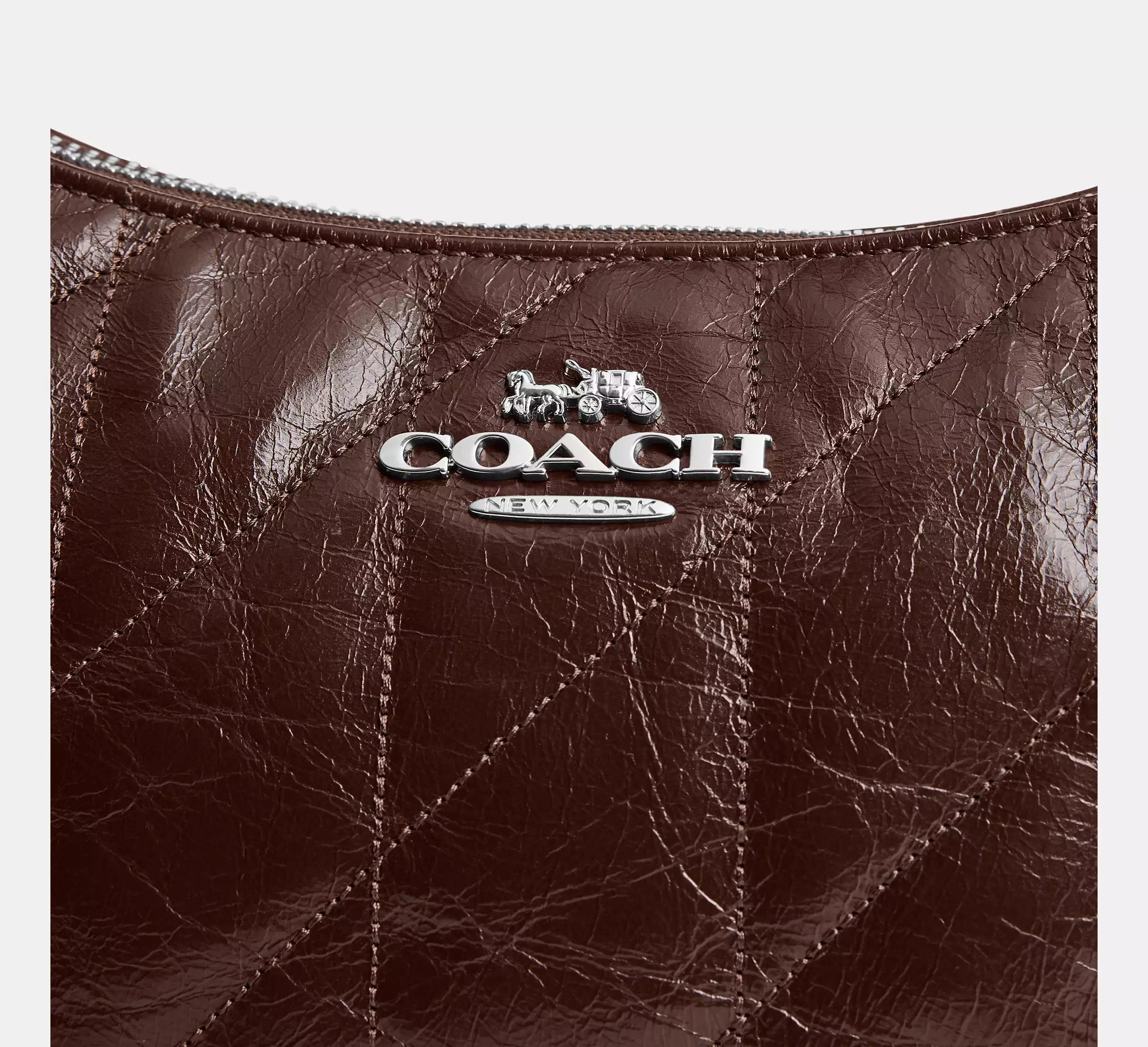 Coach Teri Shoulder Bag With Quilting - Silver/Maple