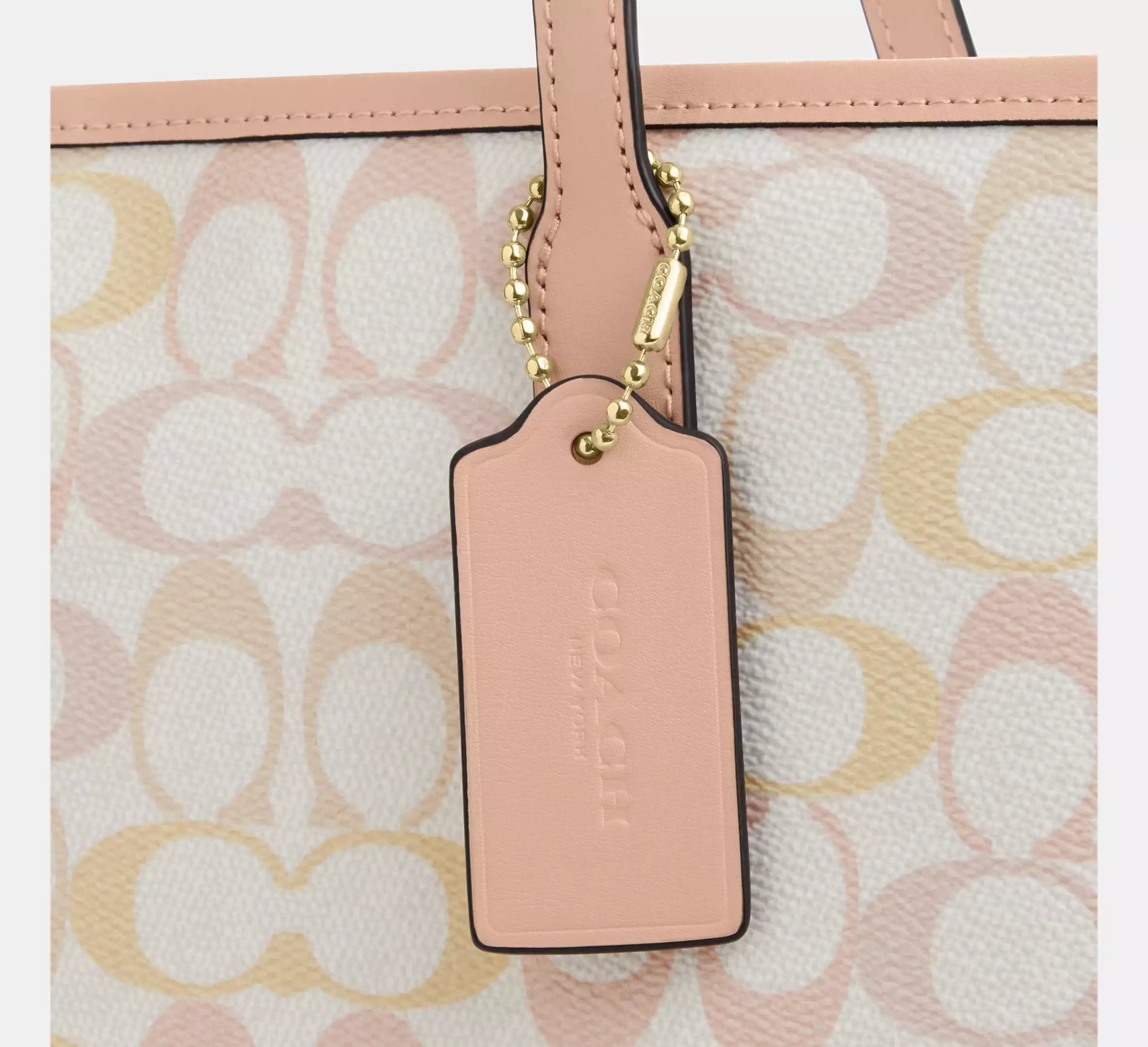Coach City Tote Bag In Pretty Signature - Im/Chalk/Pink